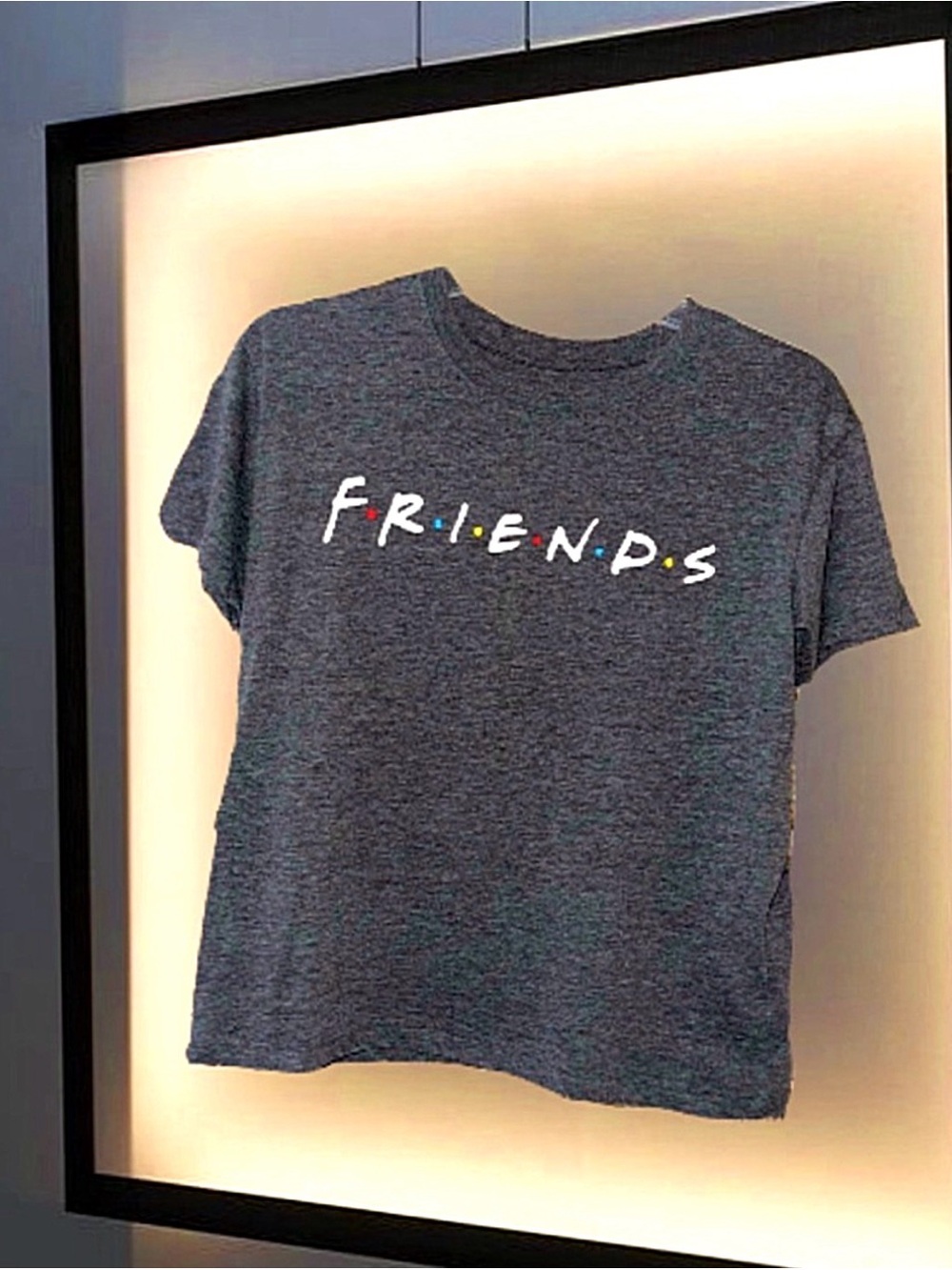 Gray Friends Logo Graphic T-Shirt